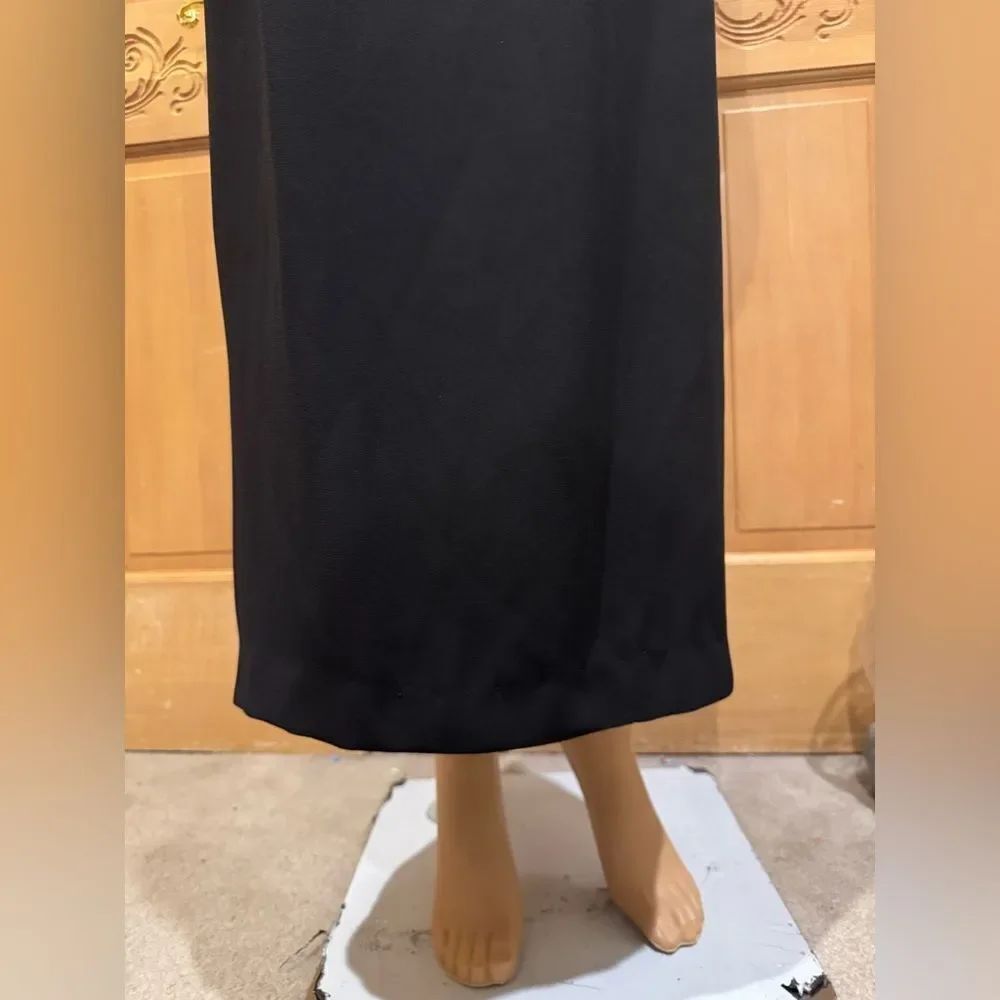 Ann Taylor Black Corset tie Back Sleeveless hi-Slit Maxi Dress Sz 10 - Picture 3 of 10